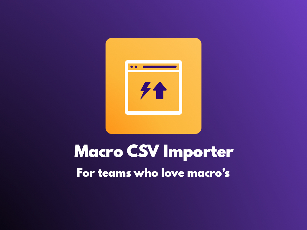 Watch the Macro CSV Importer app video
